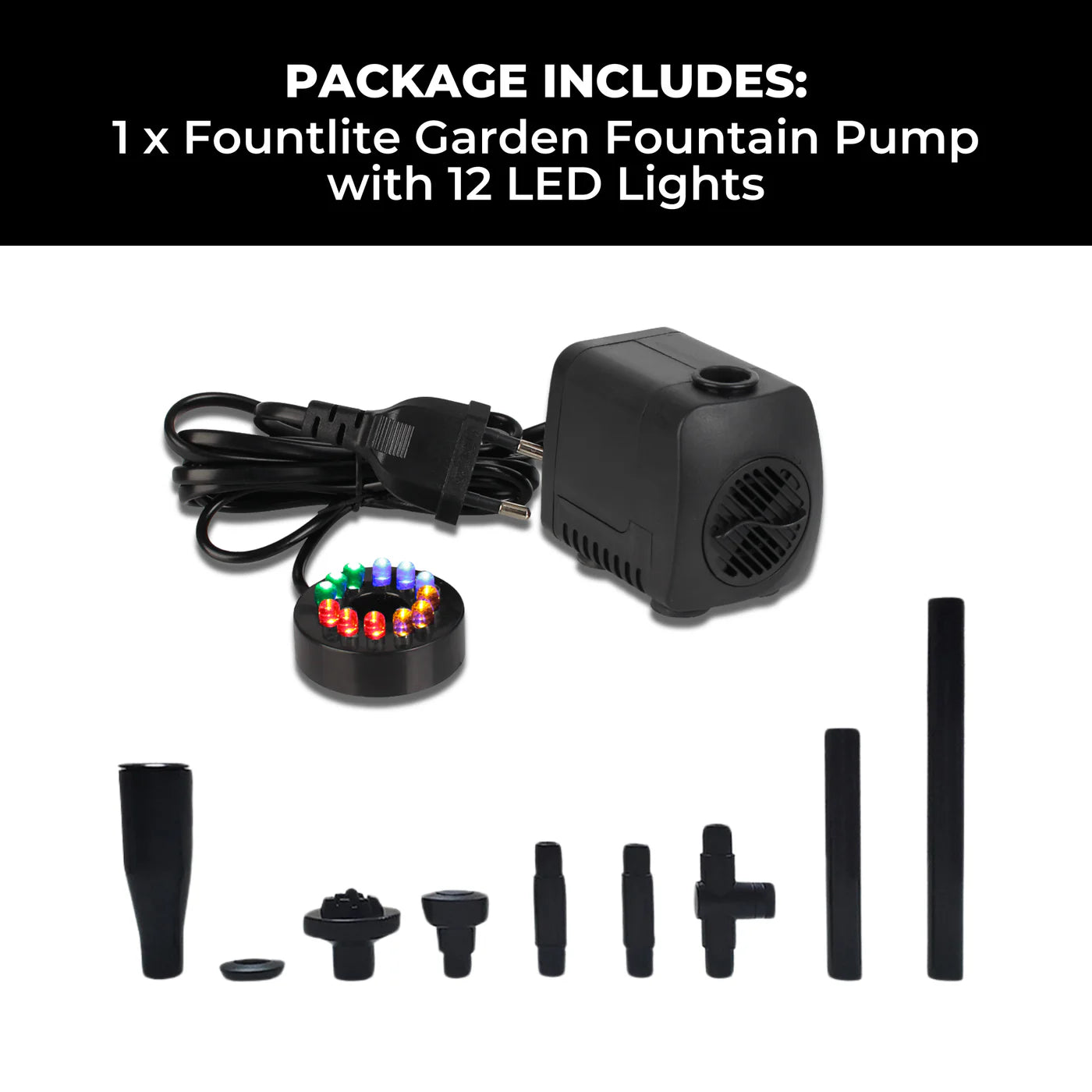 50% OFF | Fountlite™ Garden Fountain Pump with 12 LED Lights