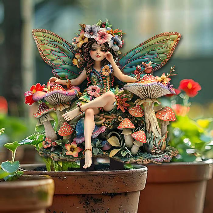 EcoGardenMart™ Bohemian Fairy Flower Pot Decoration