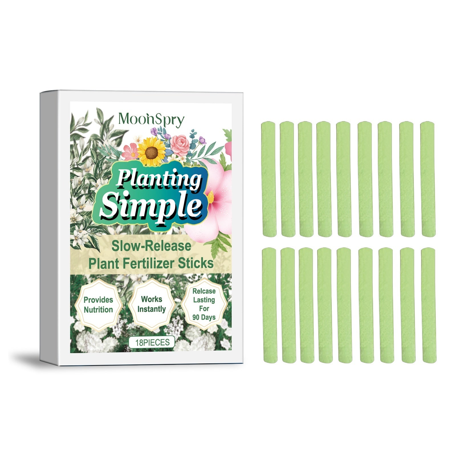 EcoGardenMart's MoonSpry Slow-Release Plant Fertilizer Sticks