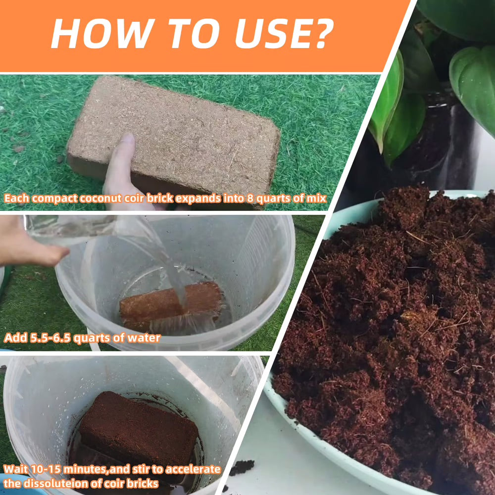 CocoBrick™ - Organic Coconut Coir for Plants