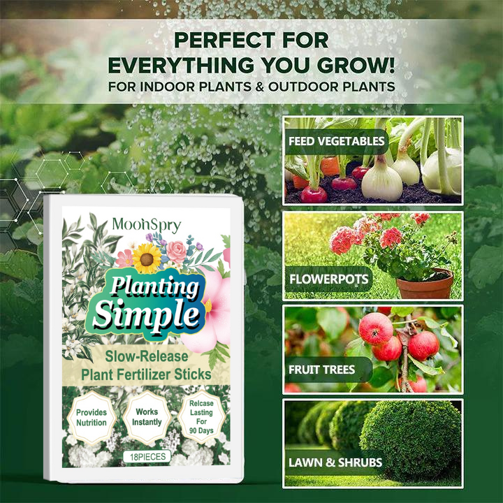 EcoGardenMart's MoonSpry Slow-Release Plant Fertilizer Sticks